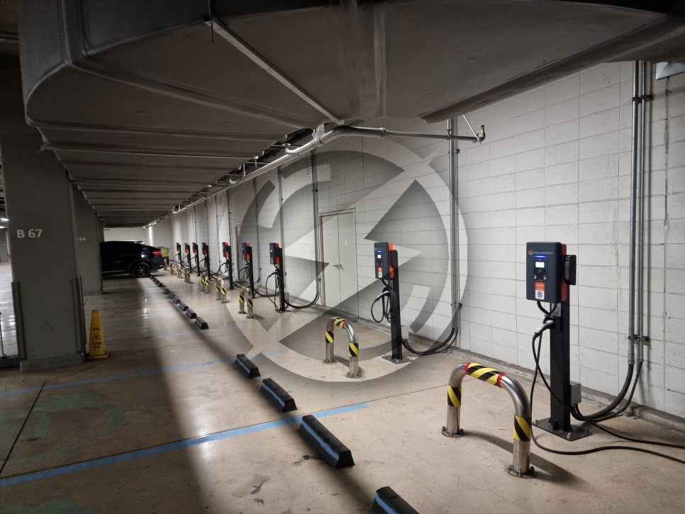 청라 아파트 전기차 충전소 설치 공사 시공 사진 3