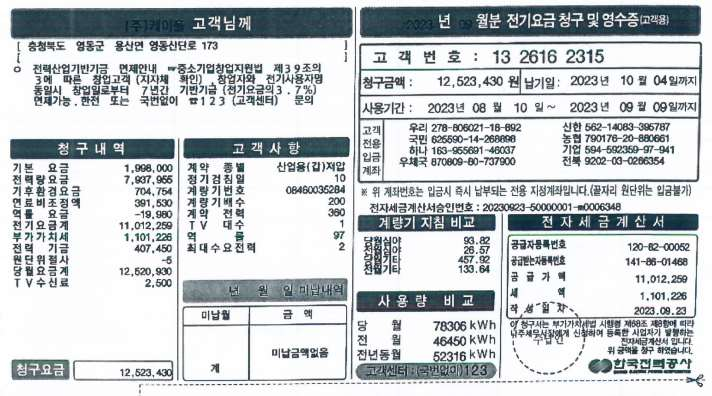 제조업 공장 한전 수전합리화 컨설팅 공사 시공 사진 8
