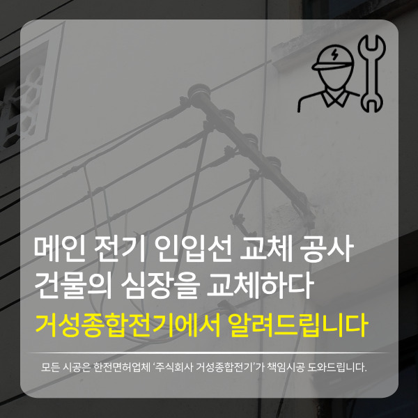 건물 메인 전기 인입선 교체 공사 시공 사진 2