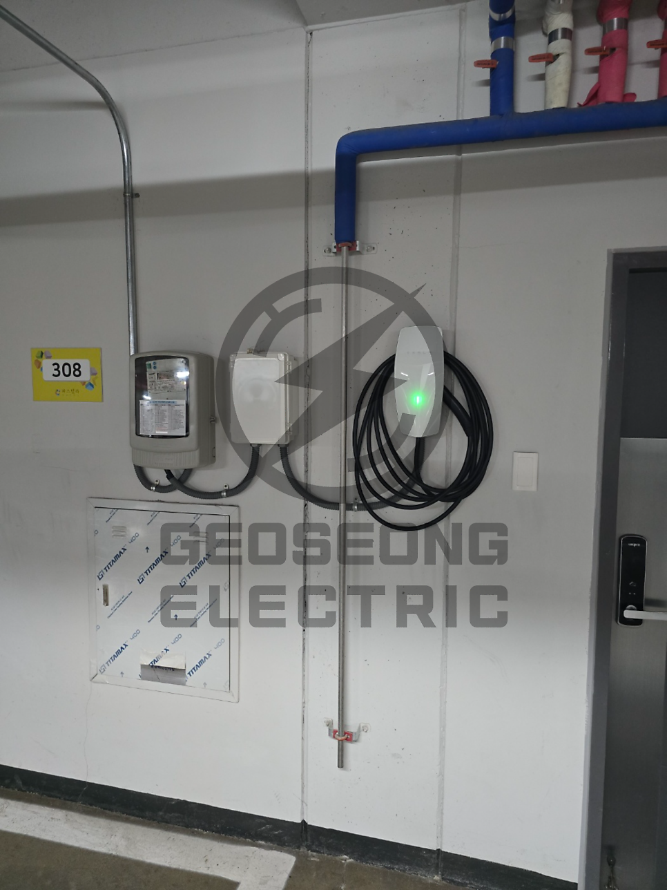 제주 단독주택 EV충전기 설치 공사 시공 사진 2