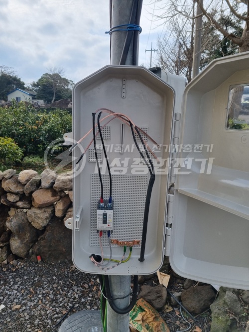 제주 단독주택 테슬라 월커넥터 설치 공사 시공 사진 6
