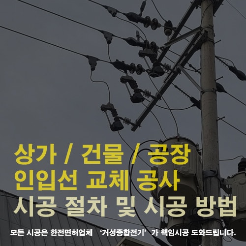 상가 건물 전기 인입선 교체 및 증설 공사