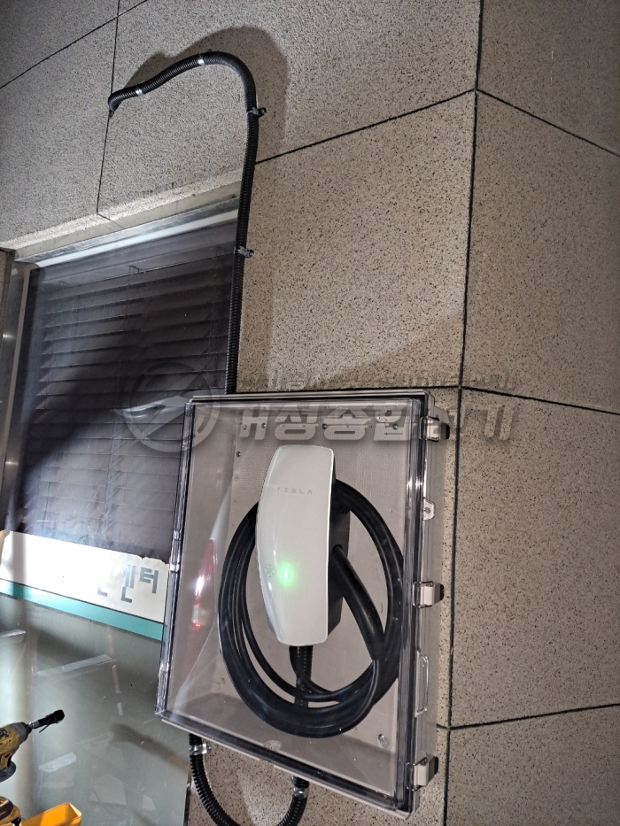 영주 병원 주차장 테슬라 월커넥터 설치 공사 시공 사진 8