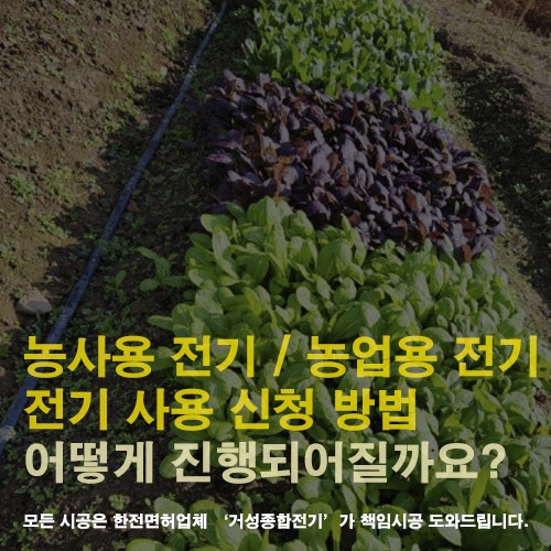 농사용 전기 한전 계량기 신청·설치 공사