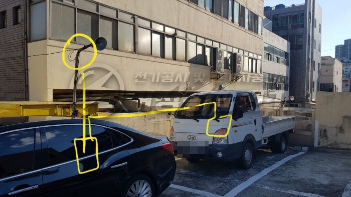 부산 사설 주차장 테슬라 월커넥터 설치 공사 시공 사진 3