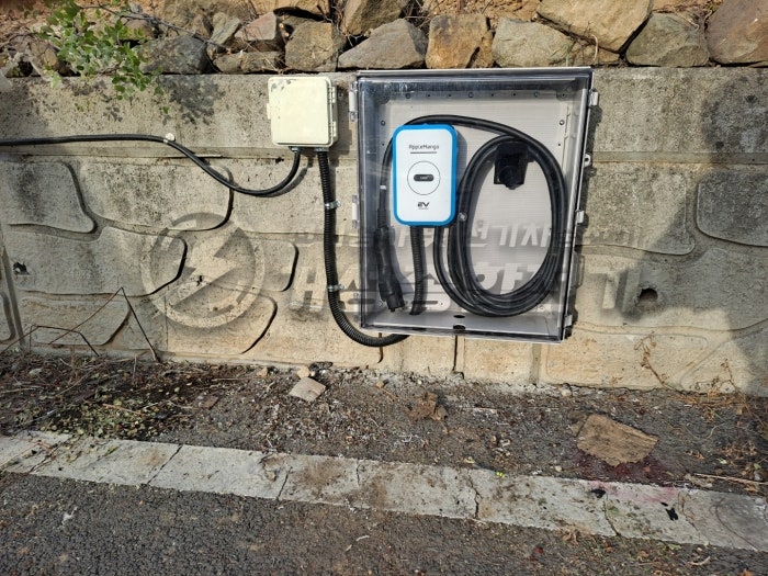 경북 군위 공장 애플망고 전기차충전기 설치 공사 시공 사진 11