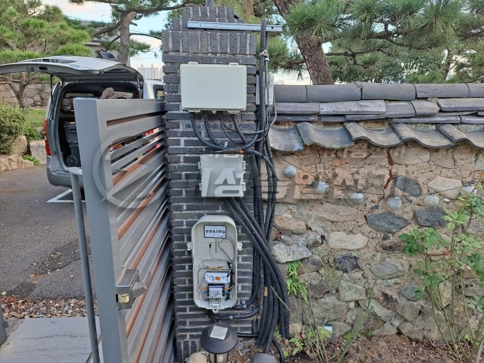 울산 단독주택 테슬라 전기차충전기 설치 공사 시공 사진 5