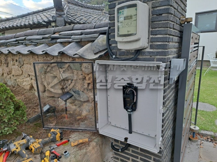 울산 단독주택 테슬라 전기차충전기 설치 공사 시공 사진 9