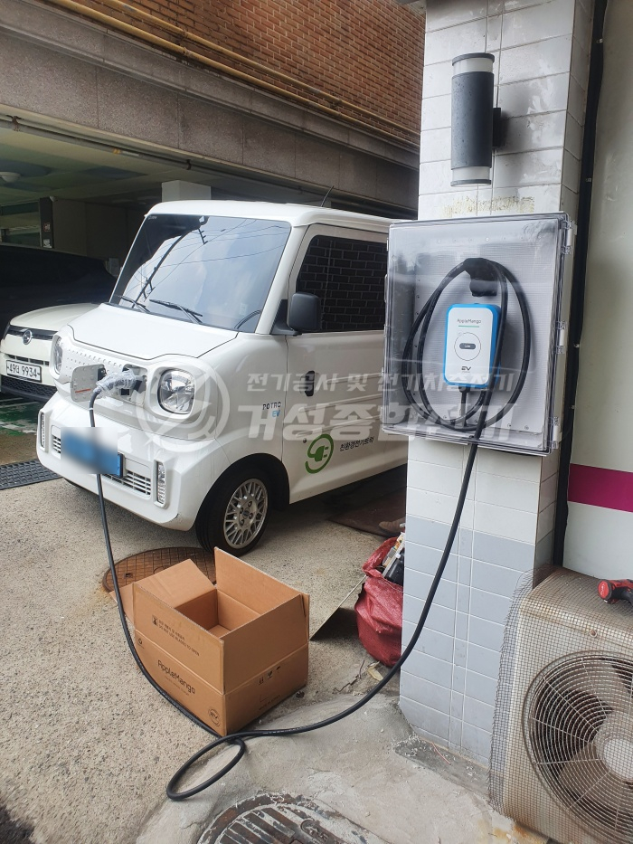 제주도 전기차충전기 설치 공사 시공 사진 12