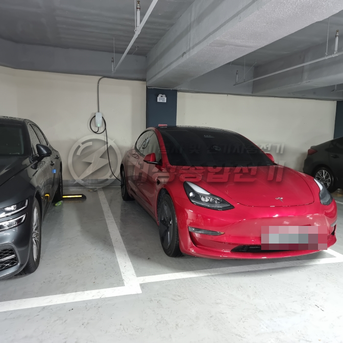 김해 상가건물 테슬라 월커넥터 11kW 설치 공사 시공 사진 13