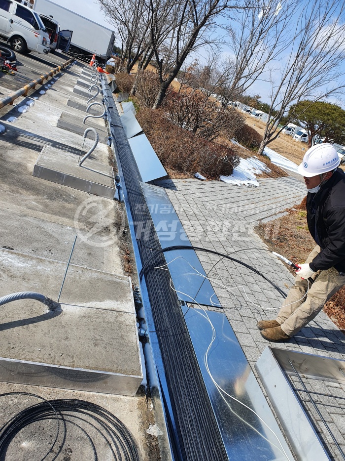 평택 물류센터 비공용 완속 EV충전기 설치 공사 시공 사진 14