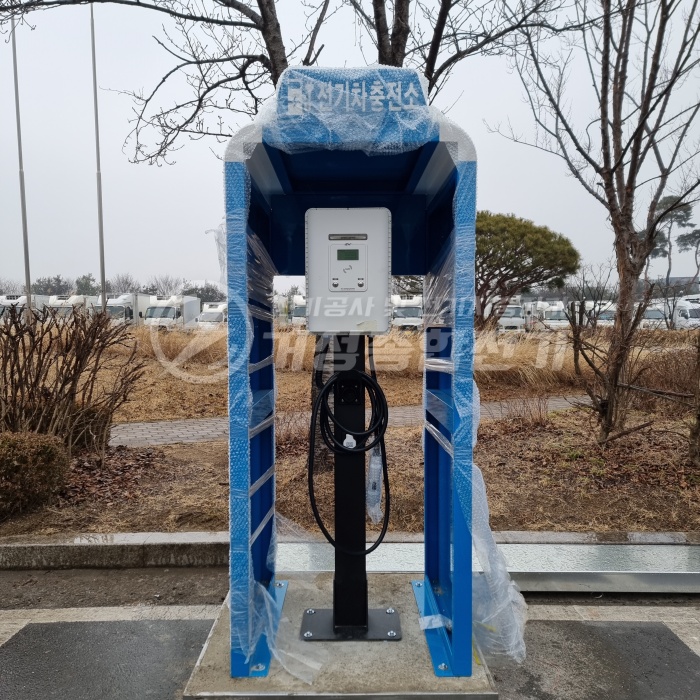 평택 물류센터 비공용 완속 EV충전기 설치 공사 시공 사진 17