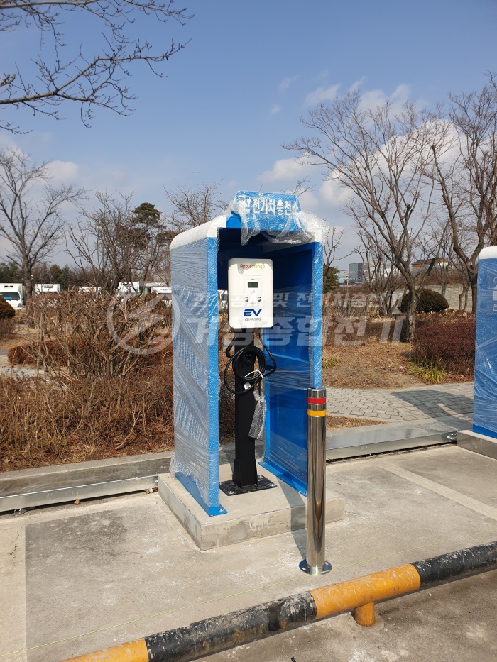 평택 물류센터 비공용 완속 EV충전기 설치 공사 시공 사진 19