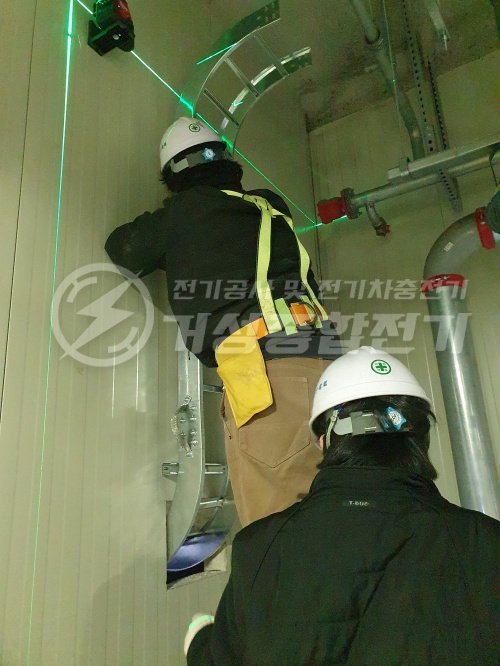 다중이용시설 공용 전기차 충전기 설치 공사 시공 사진 21