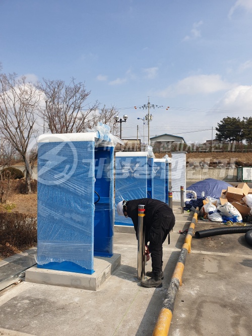 다중이용시설 공용 전기차 충전기 설치 공사 시공 사진 24