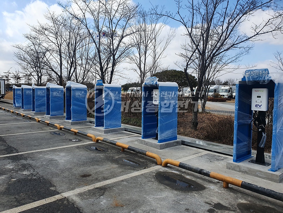 아파트 전기차 충전기 설치 공사 시공 사진 8