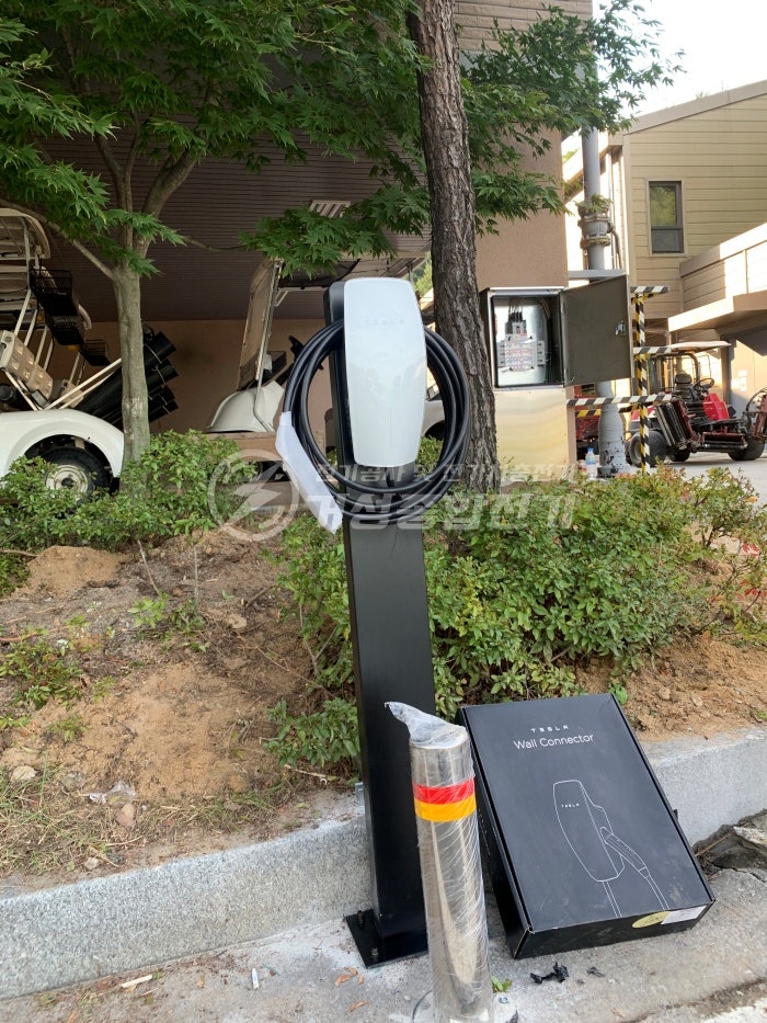 곤지암 리조트 테슬라 데스티네이션 차저 설치 공사 시공 사진 8