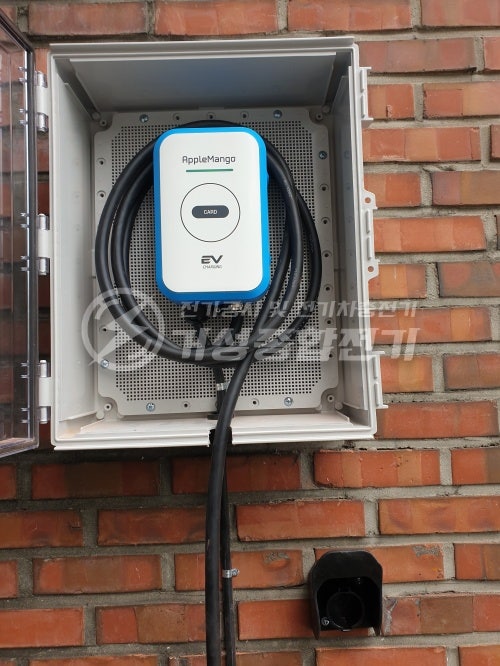 영업장 포르쉐 타이칸 완속 EV충전기 설치 공사 시공 사진 12