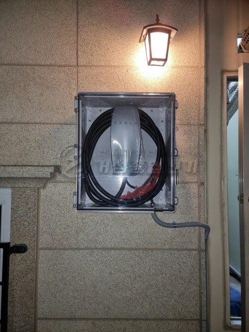 다세대주택 테슬라 월커넥터 설치 공사 시공 사진 3