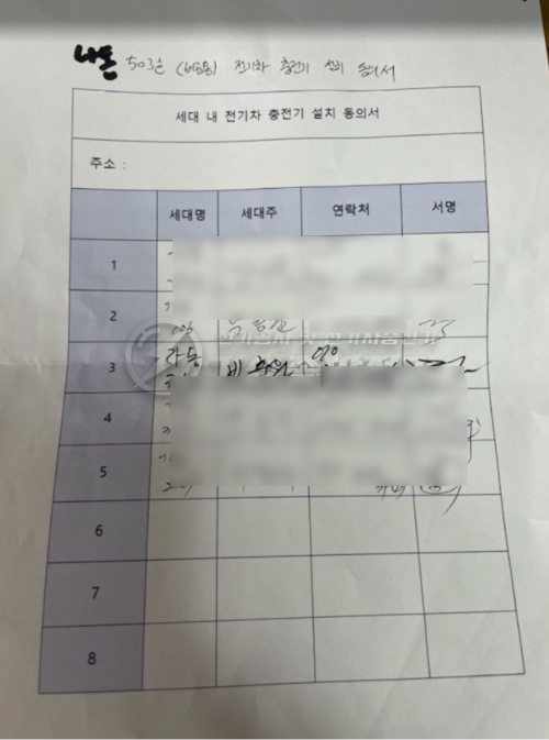 다세대주택 테슬라 월커넥터 설치 공사 시공 사진 6