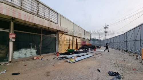 화성시 건축현장 세륜기 임시전기 계량기 설치 공사 시공 사진 2