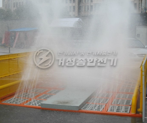 화성시 건축현장 세륜기 임시전기 계량기 설치 공사 시공 사진 3