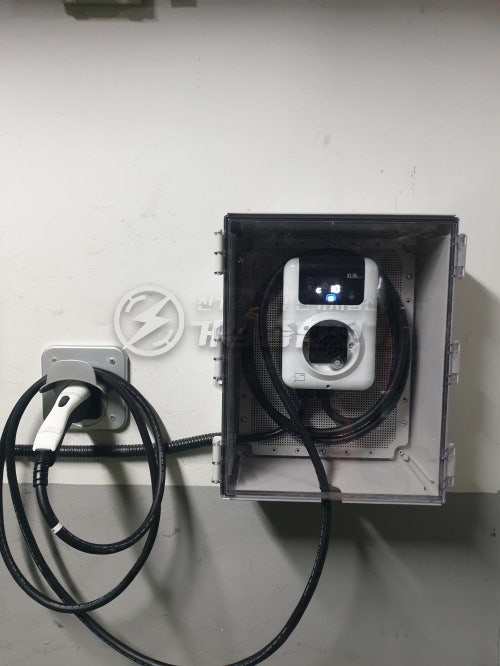 경찰서 관공서 전기차 충전기 설치 공사 시공 사진 17