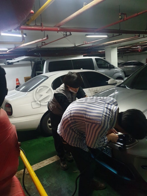 경찰서 관공서 전기차 충전기 설치 공사 시공 사진 24
