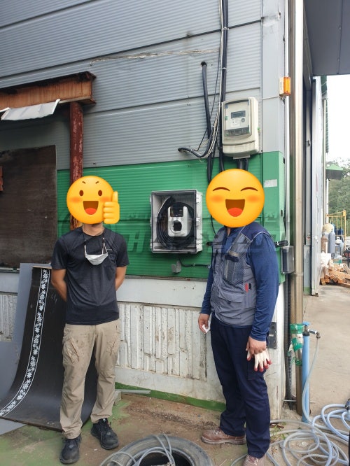 화성시 공장 전기차 충전기 설치 공사 시공 사진 5