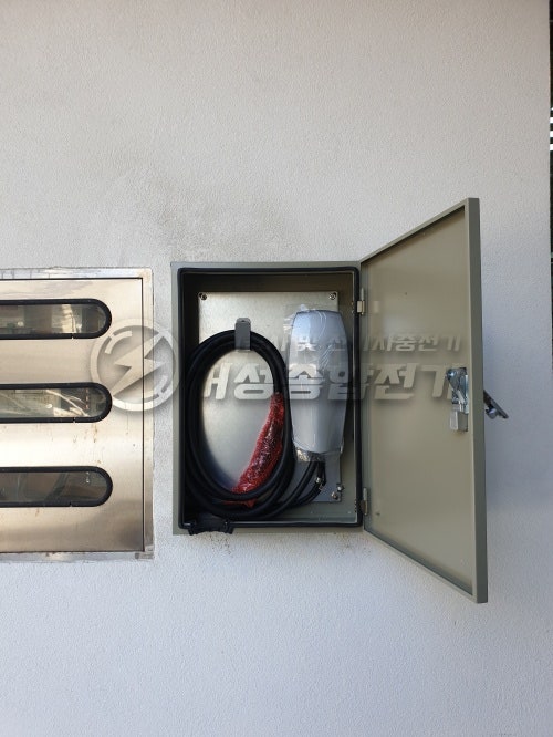 청라동 상가 테슬라 월커넥터 설치 공사 시공 사진 10