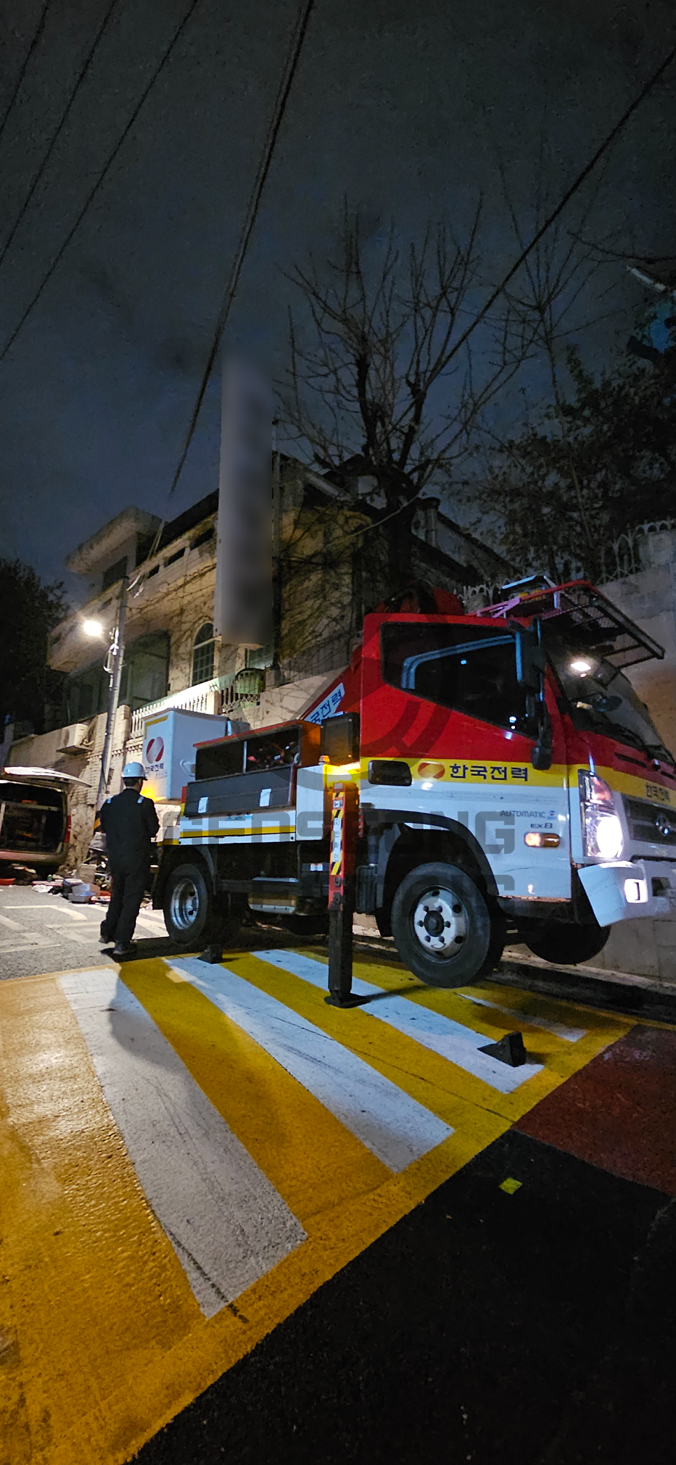 상가·공장 겨울철 긴급 전기 인입선 공사 시공 사진 6