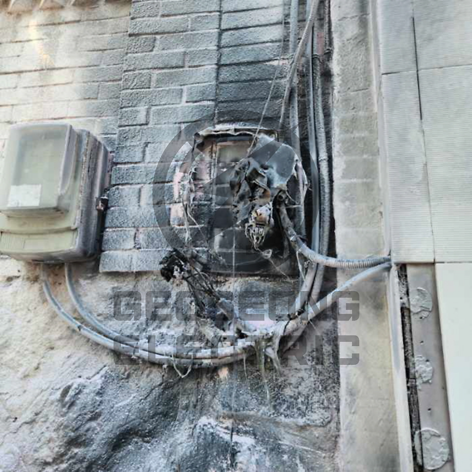 건물 전기 계량기 인입선 화재 복구 공사 시공 사진 8