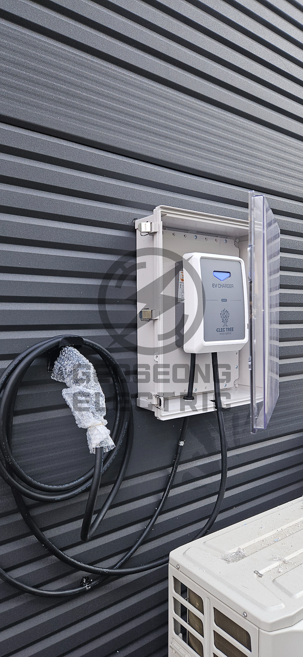 11kW 전기차 충전기 설치 공사 시공 사진 14