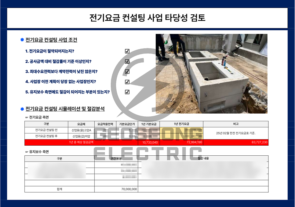 경기도 공장 한전 수전합리화 공사 시공 사진 8