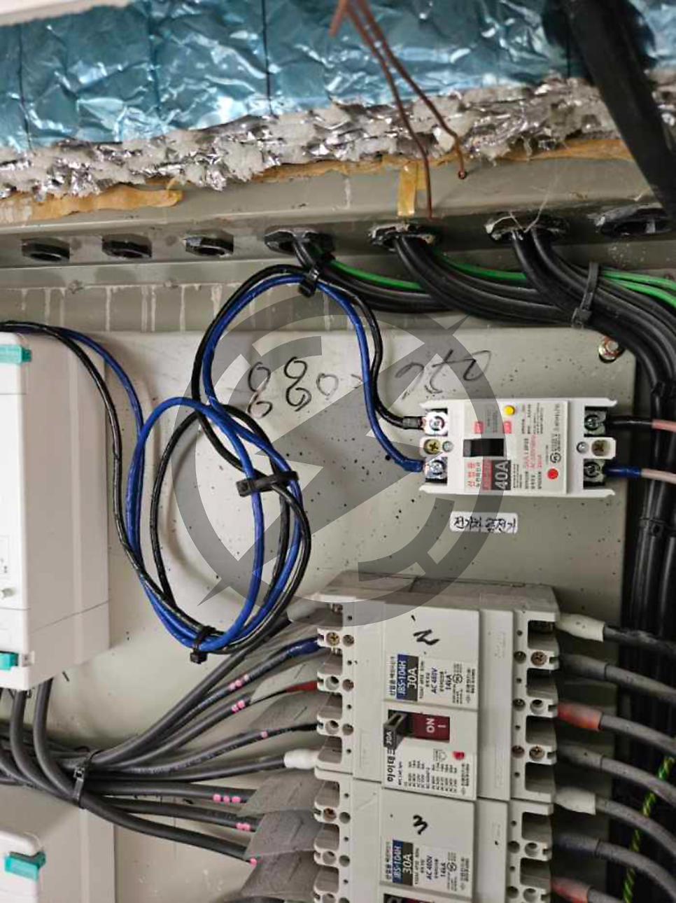 상가 냉난방기 전기 증설 승압 공사 시공 사진 17