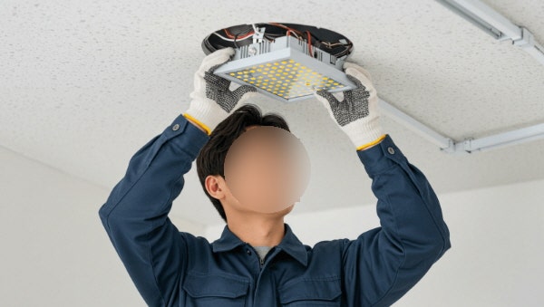 학교 관공서 LED 전등 교체 공사 시공 사진 6