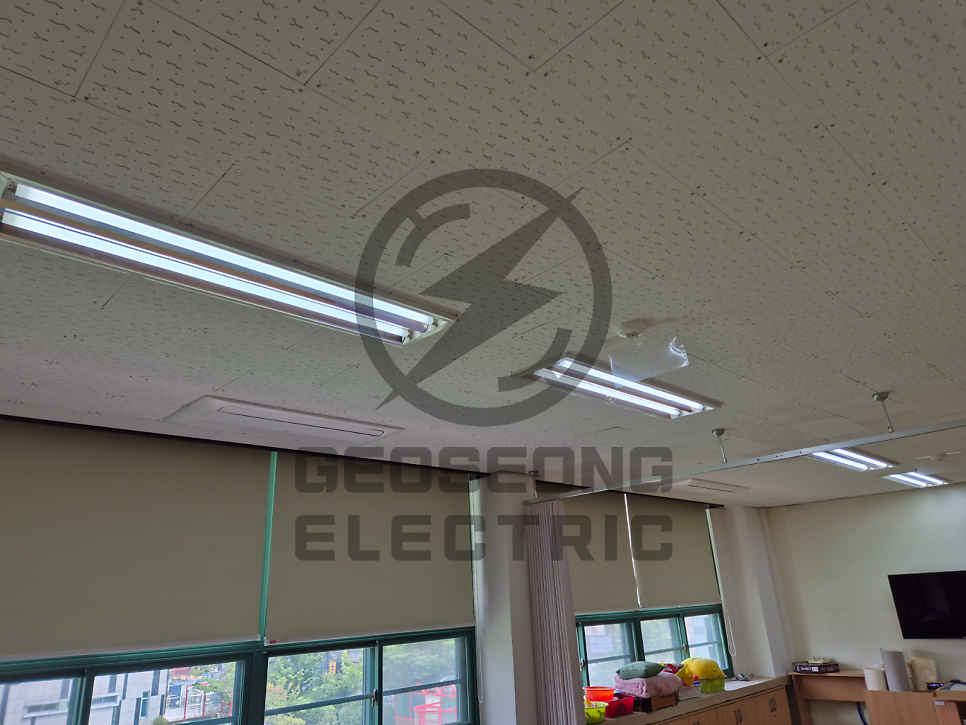 학교 관공서 LED 전등 교체 공사 시공 사진 8