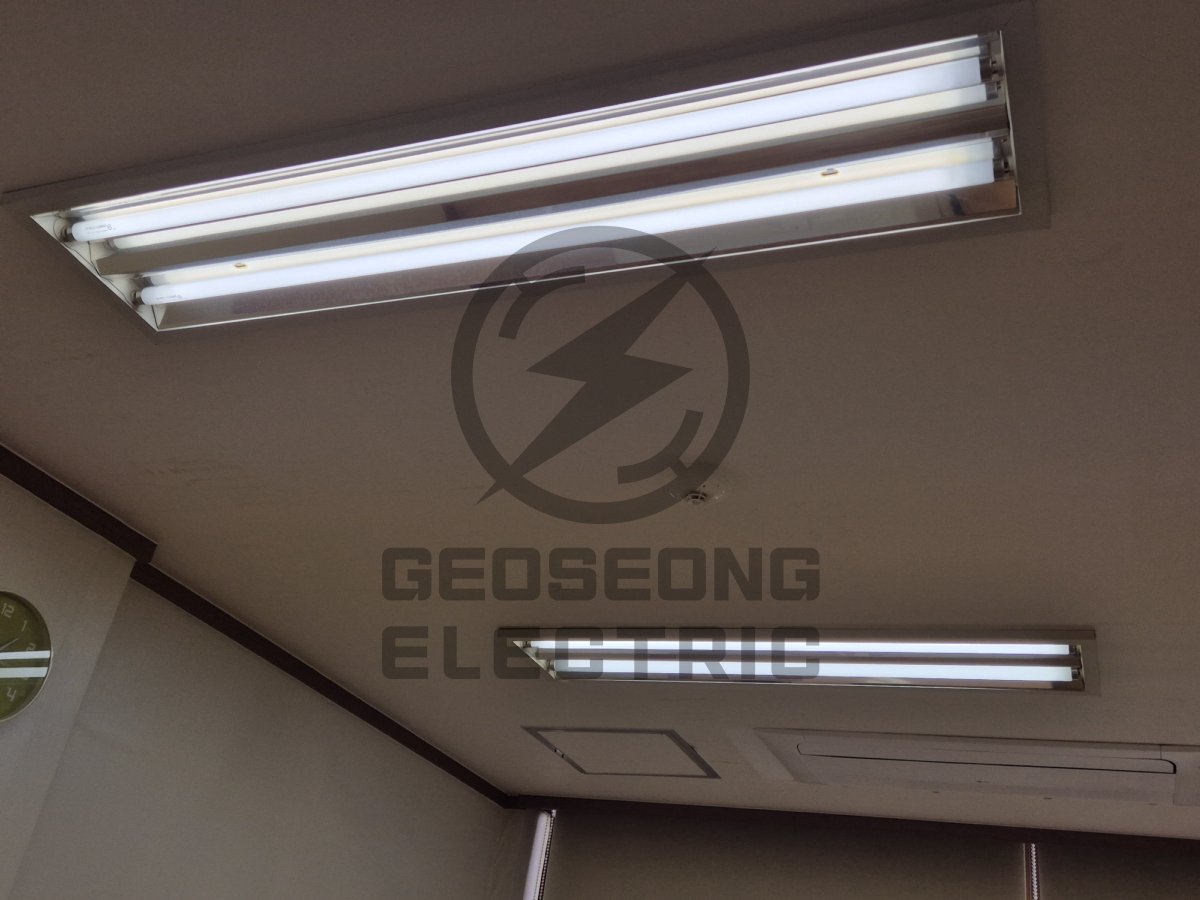 학교 체육관·강당 LED 조명 조도·배선 설계 시공 사진 14