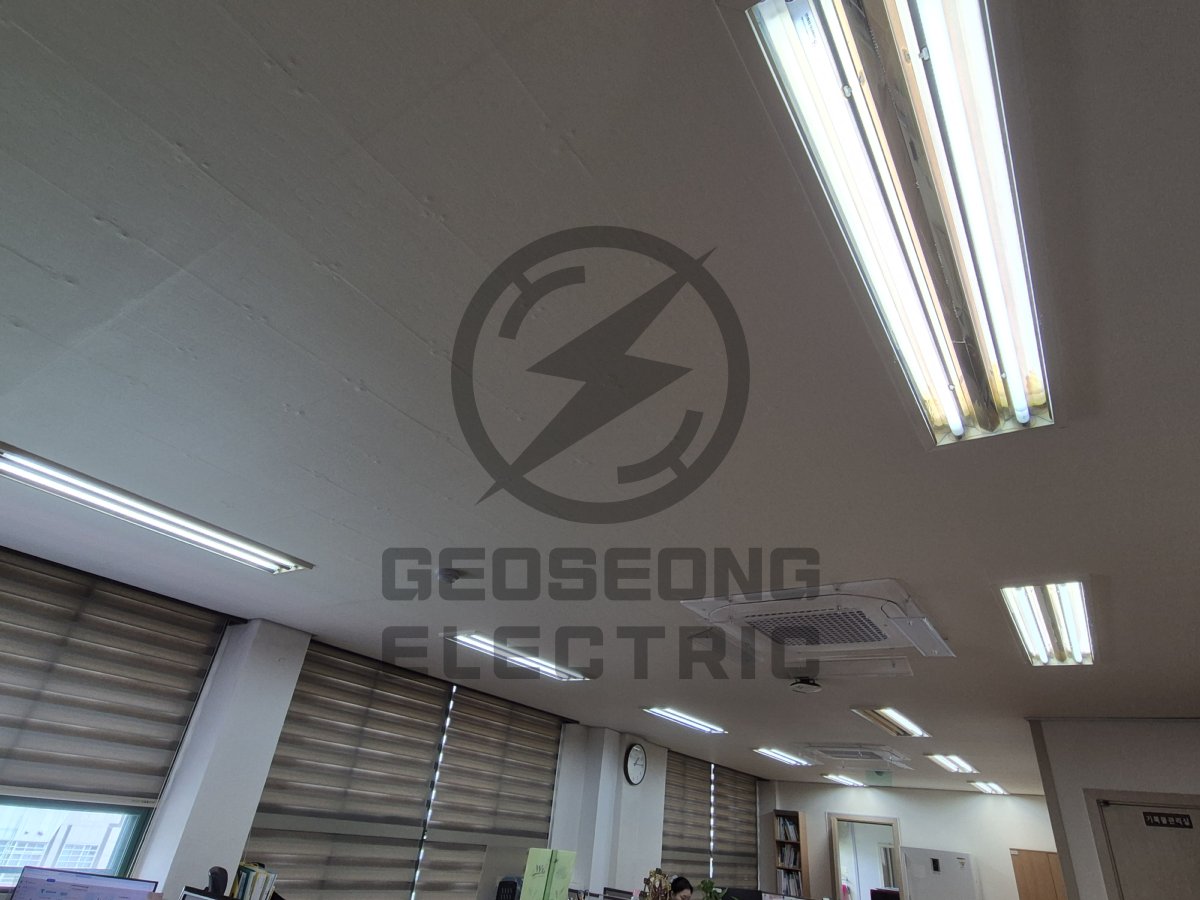 학교 체육관·강당 LED 조명 조도·배선 설계 시공 사진 15