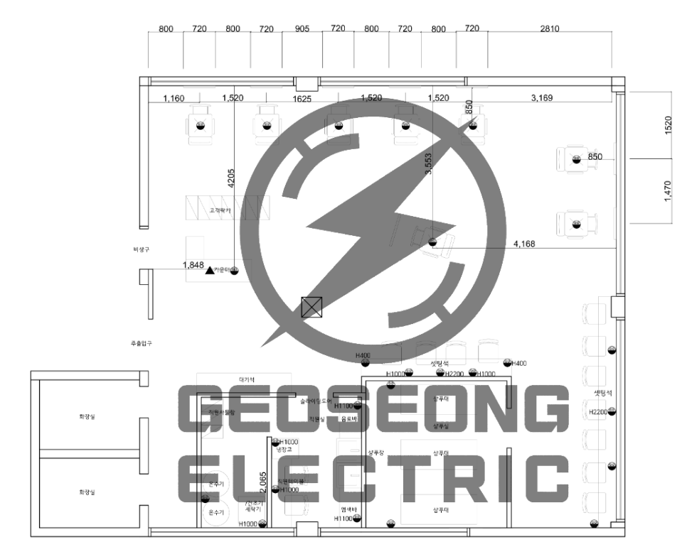 미용실 전기승압 전기증설 공사 시공 사진 11
