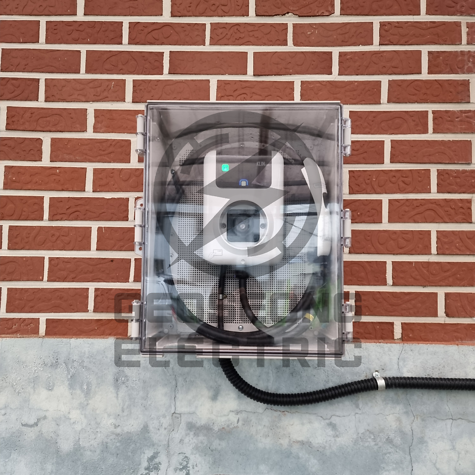 고등학교 완속 전기차 충전기 설치 공사 시공 사진 25