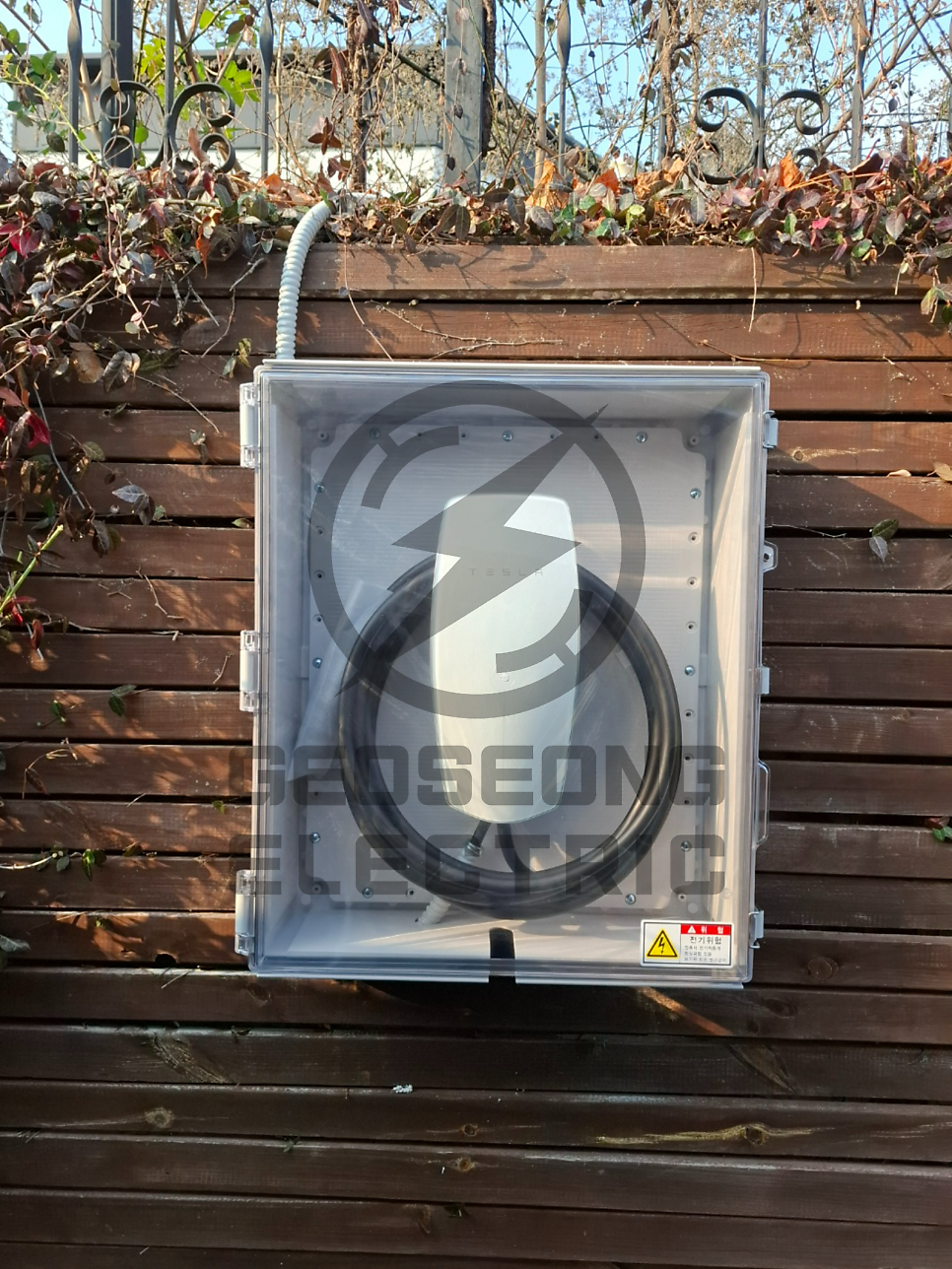 고등학교 완속 전기차 충전기 설치 공사 시공 사진 26