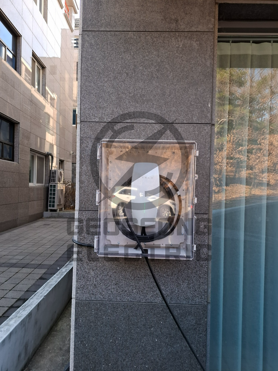 고등학교 완속 전기차 충전기 설치 공사 시공 사진 27