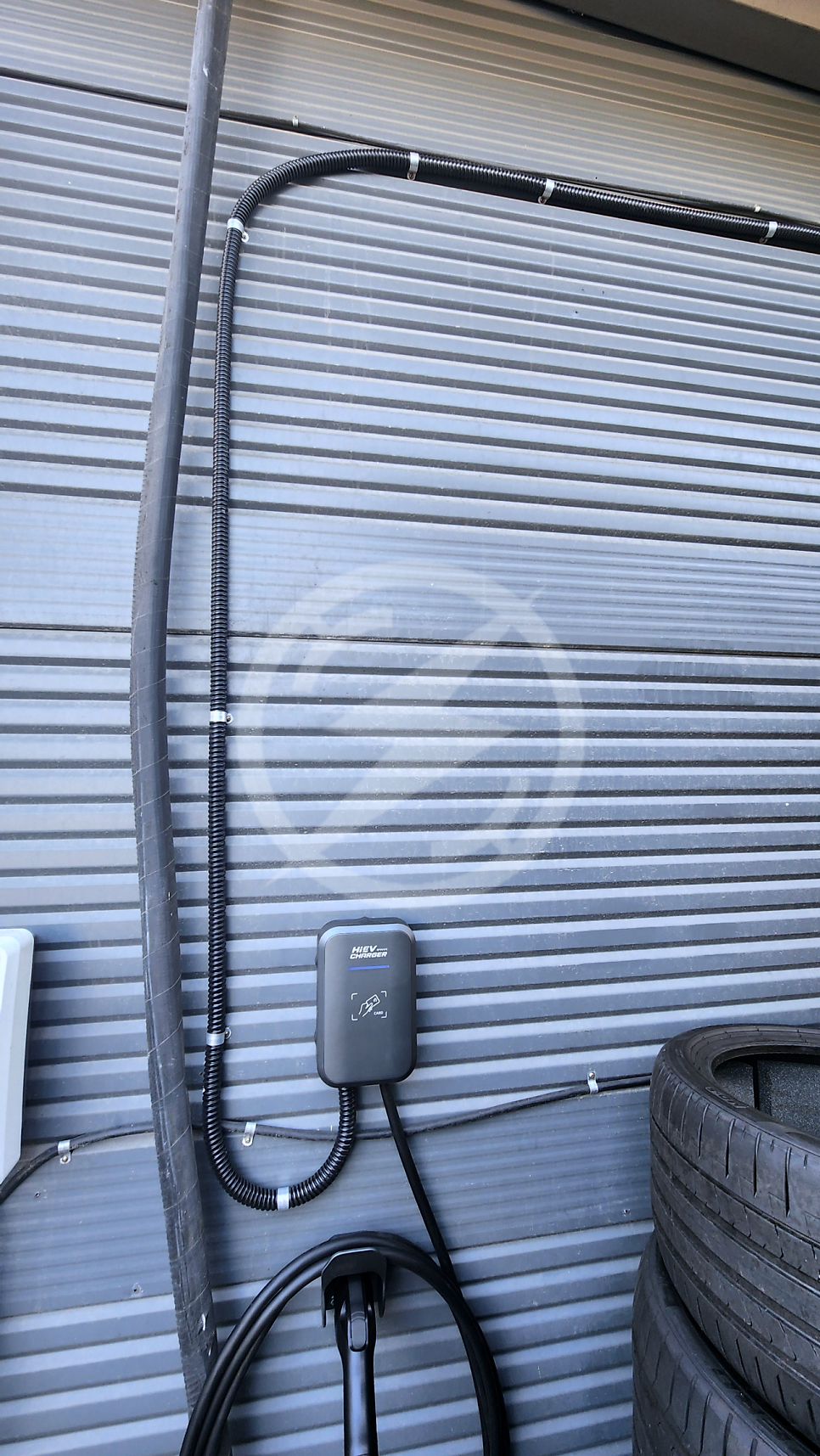 비공용 전기차 충전기 하이비차저 7kW 설치 공사 시공 사진 12