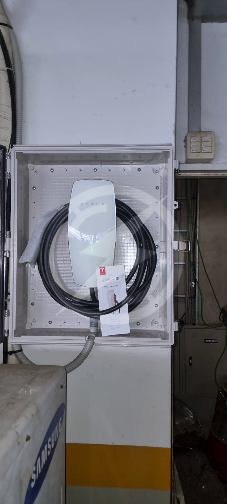 테슬라 월커넥터 EV충전기 설치 공사 시공 사진 15
