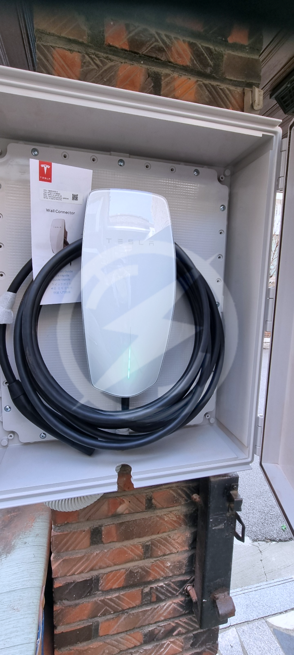 테슬라 월커넥터 EV충전기 설치 공사 시공 사진 20