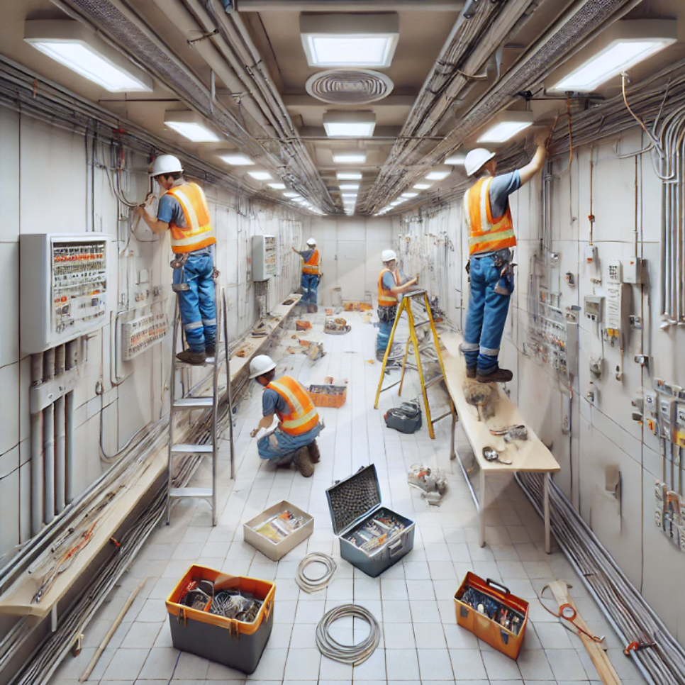 지하철 지하상가 인테리어 전기 시공 공사 시공 사진 2