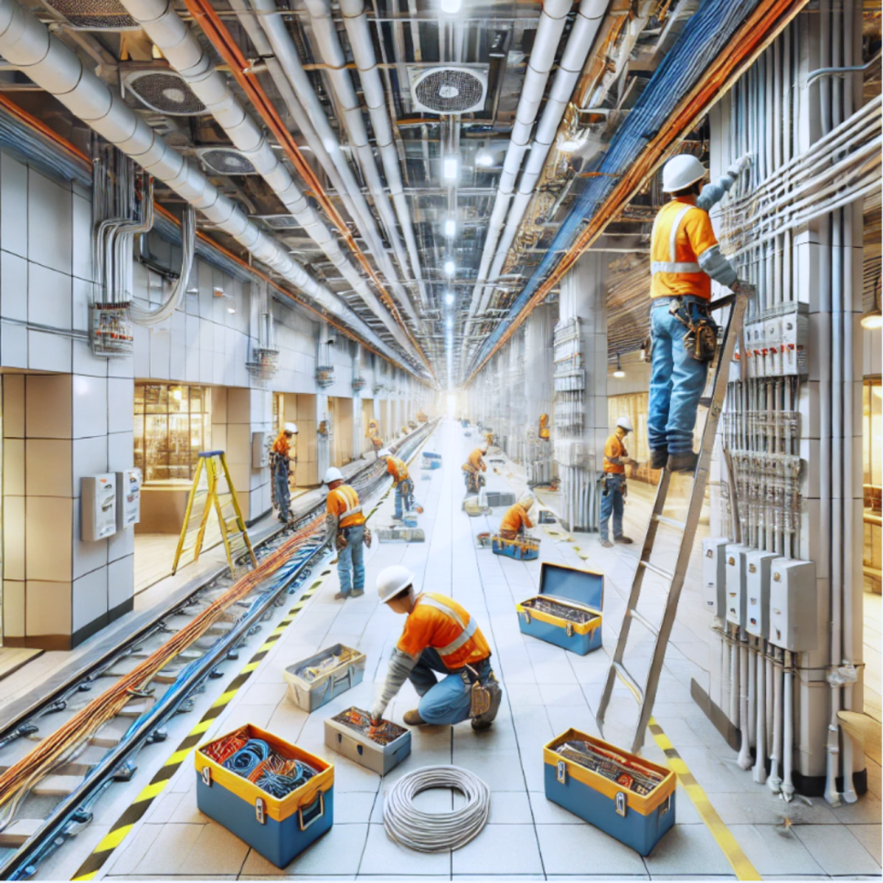 지하철 지하상가 인테리어 전기 시공 공사 시공 사진 7